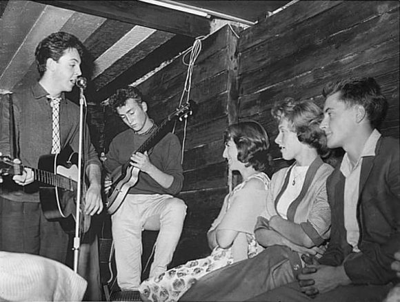 The Quarrymen on the opening night of the Casbah Coffee Club, Liverpool, 29 August 1959