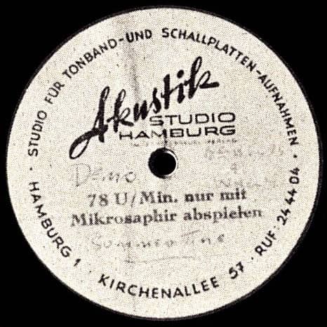 Label of 78rpm disc of Summertime, featuring Lu Walters and The Beatles, October 1960