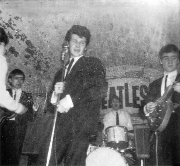 Pete Best singing with The Beatles at the Cavern Club, Liverpool, 5 April 1962