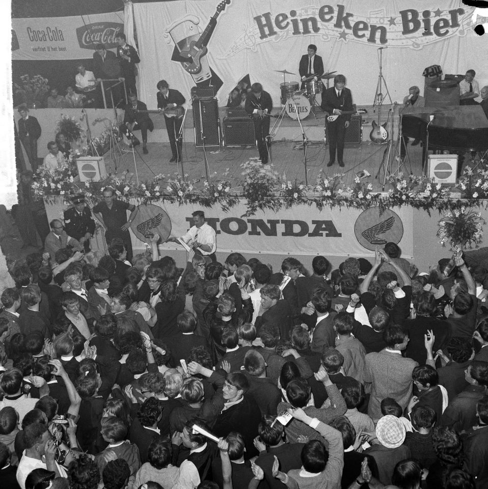 The Beatles performing with Jimmie Nicol in Blokker, the Netherlands, 6 June 1964