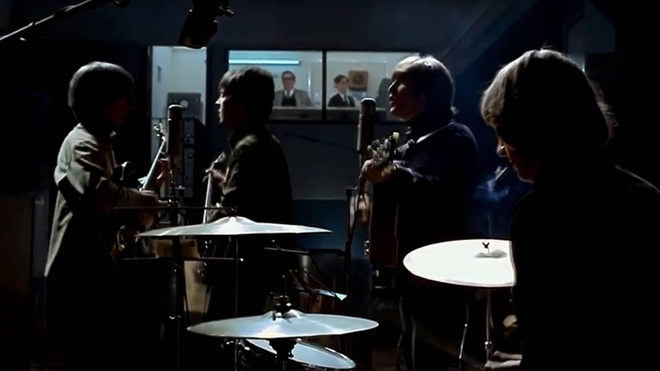 The Beatles film the You're Going To Lose That Girl scene in Help!, 30 April 1965