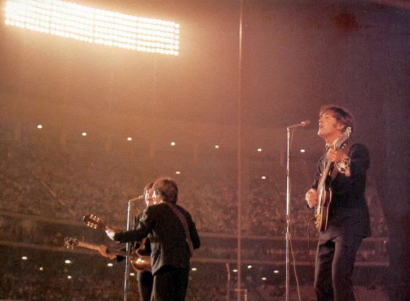 The Beatles at Dodger Stadium, Los Angeles, 28 August 1966