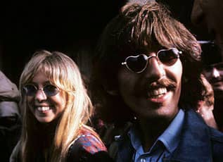 George and Pattie Harrison in Haight-Ashbury, San Francisco, 7 August 1967