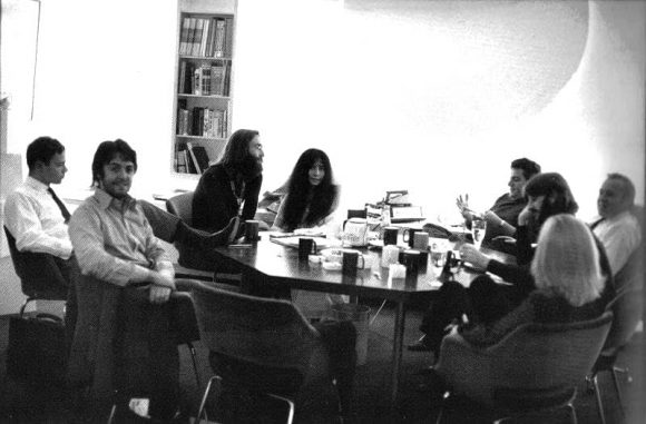 Meeting at The Beatles' company Apple, 1969