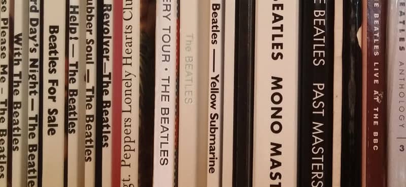 Beatles album spines