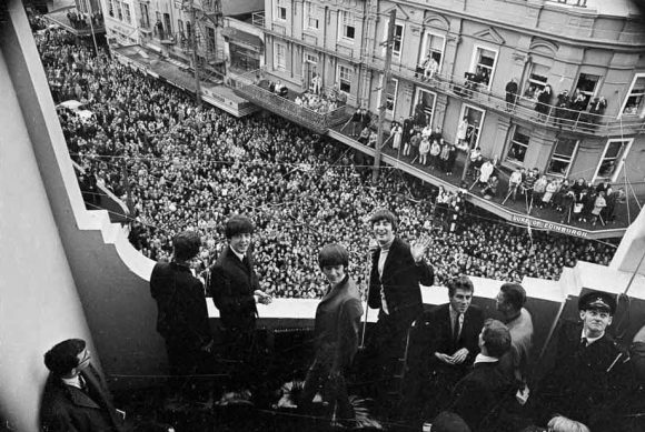 The Beatles at the Hotel St George, Wellington, New Zealand, June 1964