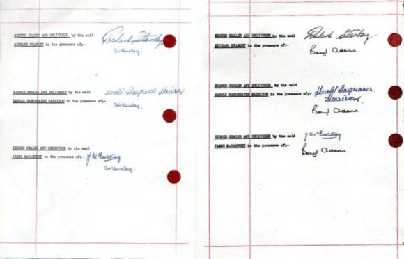 The Beatles' contract with Brian Epstein, signed on 1 October 1962