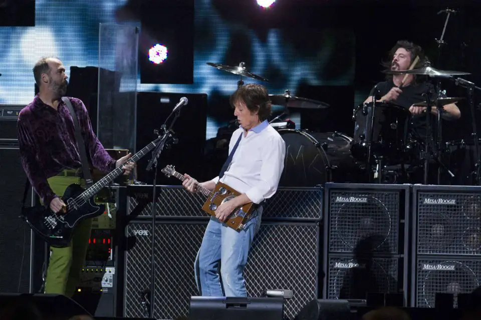 Paul McCartney, Dave Grohl and Krist Novoselic, 12 December 2012