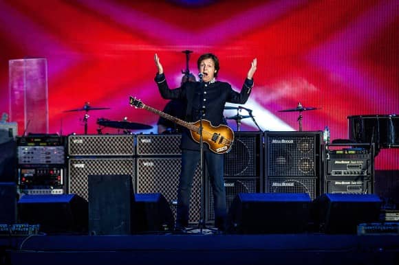 Paul McCartney performing at the Queen's diamond jubilee, 4 June 2012