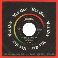 Please Please Me single artwork (Vee Jay) – USA