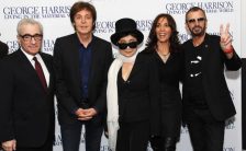 Martin Scorsese, Paul McCartney, Yoko Ono, Olivia Harrison and Ringo Starr at the premiere of George Harrison: Living In The Material World, 2 October 2011