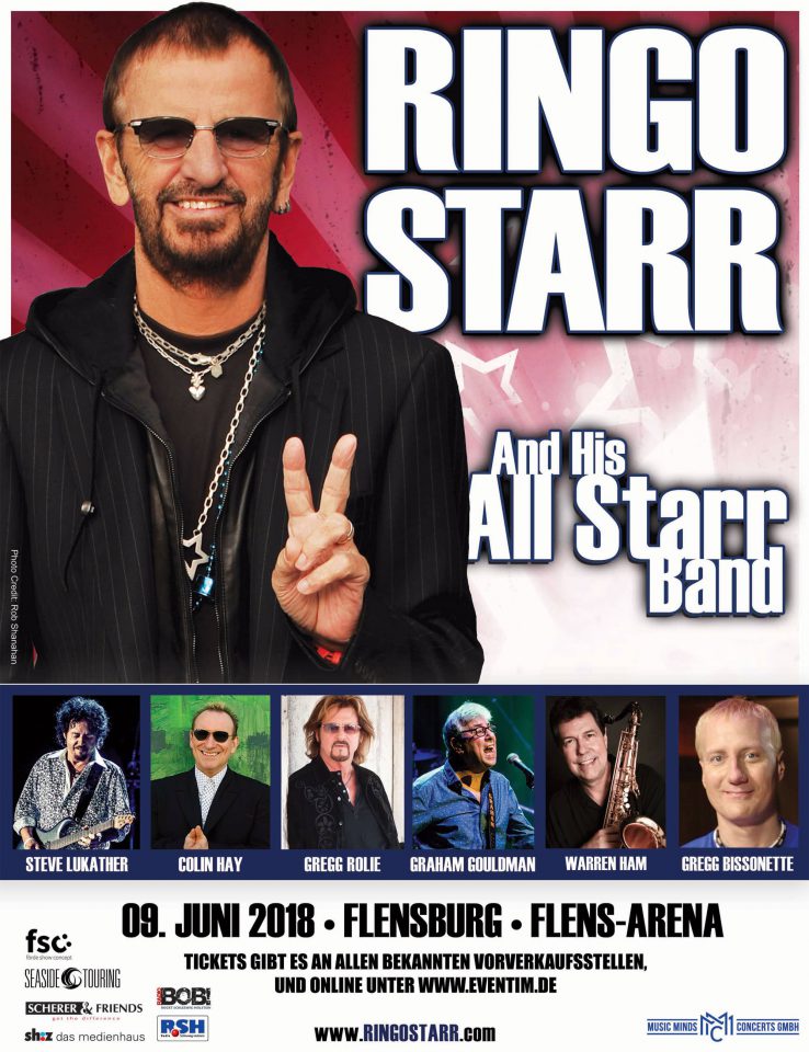 Poster for Ringo Starr's concert in Flensburg, Germany, 9 June 2018