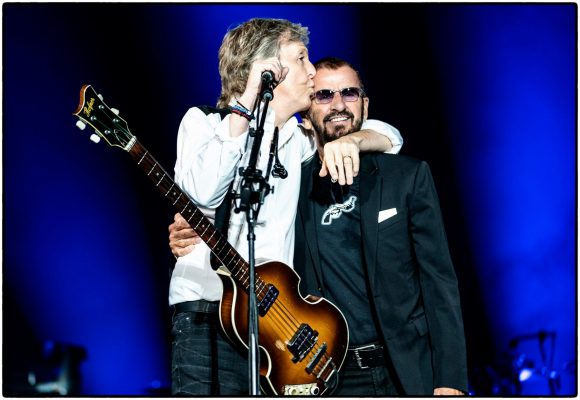 Paul McCartney and Ringo Starr at Dodger Stadium, Los Angeles, 23 July 2019