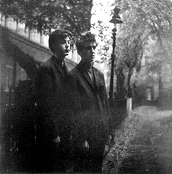 Paul McCartney and George Harrison in Hamburg, 1960