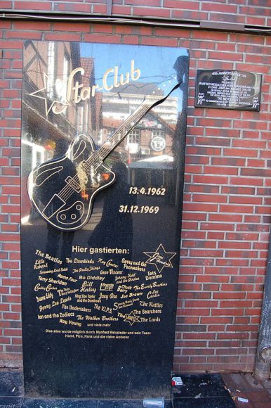 Star-Club memorial sign, Hamburg, 2011