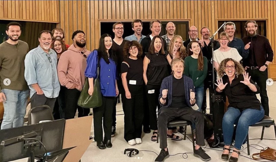 Paul McCartney, Giles Martin, Jérôme Leroy, and the Now And Then session musicians, 1 May 2022
