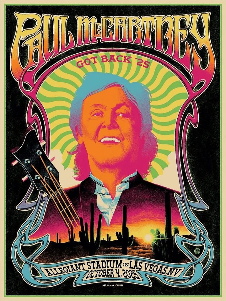 Poster for Paul McCartney at Allegiant Stadium, Paradise, USA, 4 October 2025