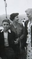 George Harrison, his sister Louise and their mother Louise