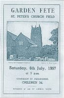 Programme for the Woolton Parish Church garden fete, Liverpool, 6 July 1957
