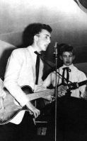 John Lennon and Eric Griffiths, New Clubmoor Hall, Liverpool, 23 November 1957