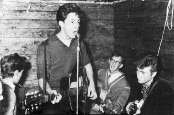 The Quarrymen on the opening night of the Casbah Coffee Club, Liverpool, 29 August 1959