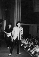 George Harrison on stage with Johnny Gentle, 20 May 1960