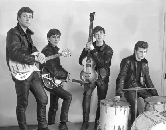 The Beatles at their first photo session, 17 December 1961