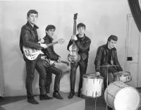 The Beatles at their first photo session, 17 December 1961