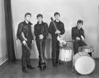 The Beatles at their first photo session, 17 December 1961