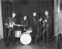 The Beatles at their first photo session, 17 December 1961