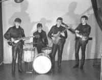 The Beatles at their first photo session, 17 December 1961