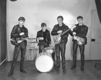 The Beatles at their first photo session, 17 December 1961