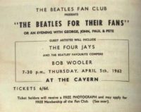 Flyer for The Beatles at the Cavern Club, Liverpool, 5 April 1962