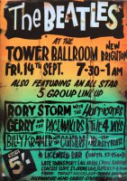 Poster for The Beatles at Tower Ballroom, New Brighton, 14 September 1962