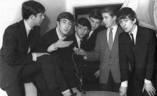 The Beatles with Monty Lister at their first radio interview, 27 October 1962