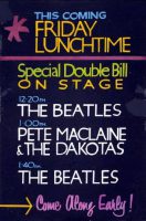 Poster for The Beatles' appearances at the Cavern Club, Liverpool on 30 November 1962