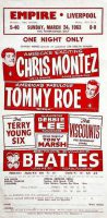 Poster for The Beatles at the Empire Theatre, Liverpool, 24 March 1963