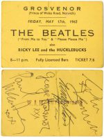 Autographed ticket for The Beatles at The Grosvenor, Norwich, 17 May 1963