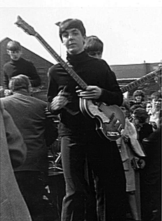 Paul McCartney, George Harrison, and Ringo Starr, Abbotsfield Park, Urmston, 5 August 1963