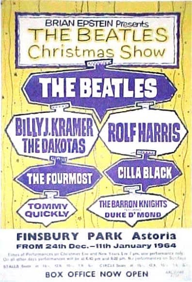 Poster for The Beatles' Christmas Show, 1963-64