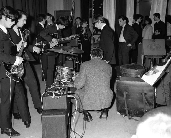 The Beatles backstage in Versailles, France, 15 January 1964