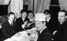 The Beatles, Brian Epstein and George Martin in Paris, 16 January 1964