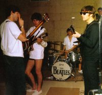 The Beatles rehearsing for their second Ed Sullivan Show, 15 February 1964