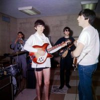 The Beatles rehearsing for their second Ed Sullivan Show, 15 February 1964