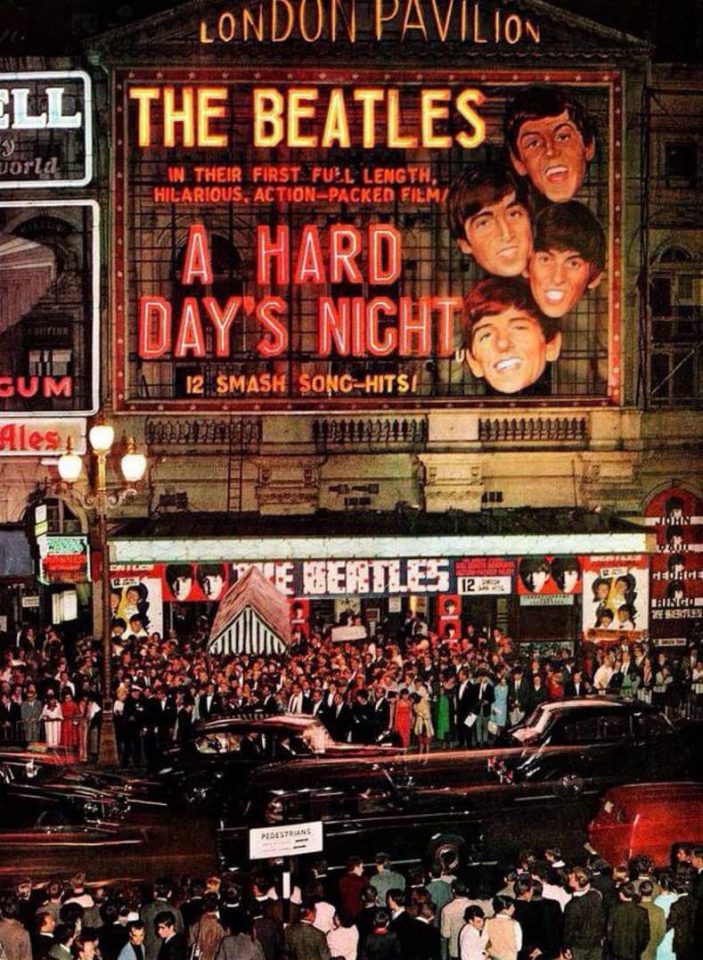 The world premiere of The Beatles' film A Hard Day's Night, London Pavilion, 6 July 1964