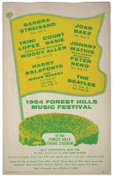 Poster for The Beatles' concerts at Forest Hills Tennis Stadium, New York, 28-29 August 1964