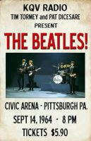 Poster for The Beatles at the Civic Arena, Pittsburgh, 14 September 1964