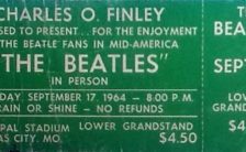 Ticket for The Beatles at Municipal Stadium, Kansas City, 17 September 1964