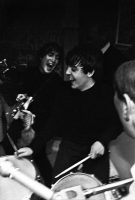 John Lennon and Paul McCartney, Marietta Hotel, Obertauern, Austria, 18 March 1965