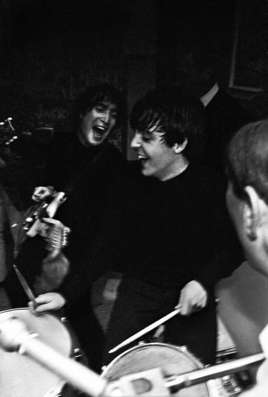 John Lennon and Paul McCartney, Marietta Hotel, Obertauern, Austria, 18 March 1965